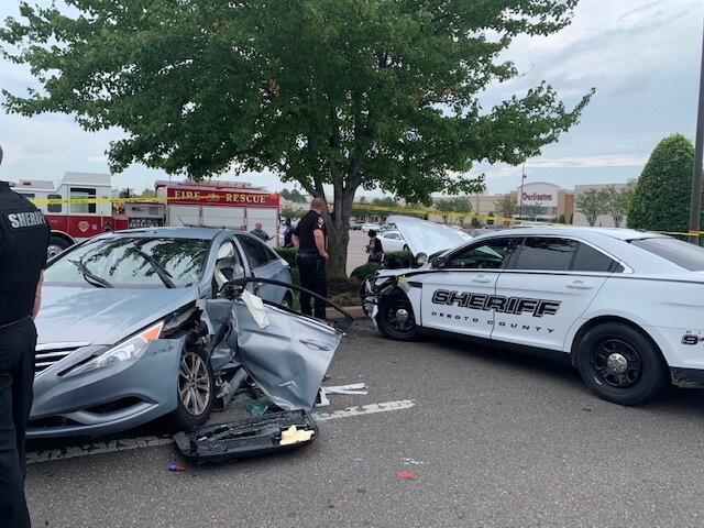 Woman caught after parking lot chase
