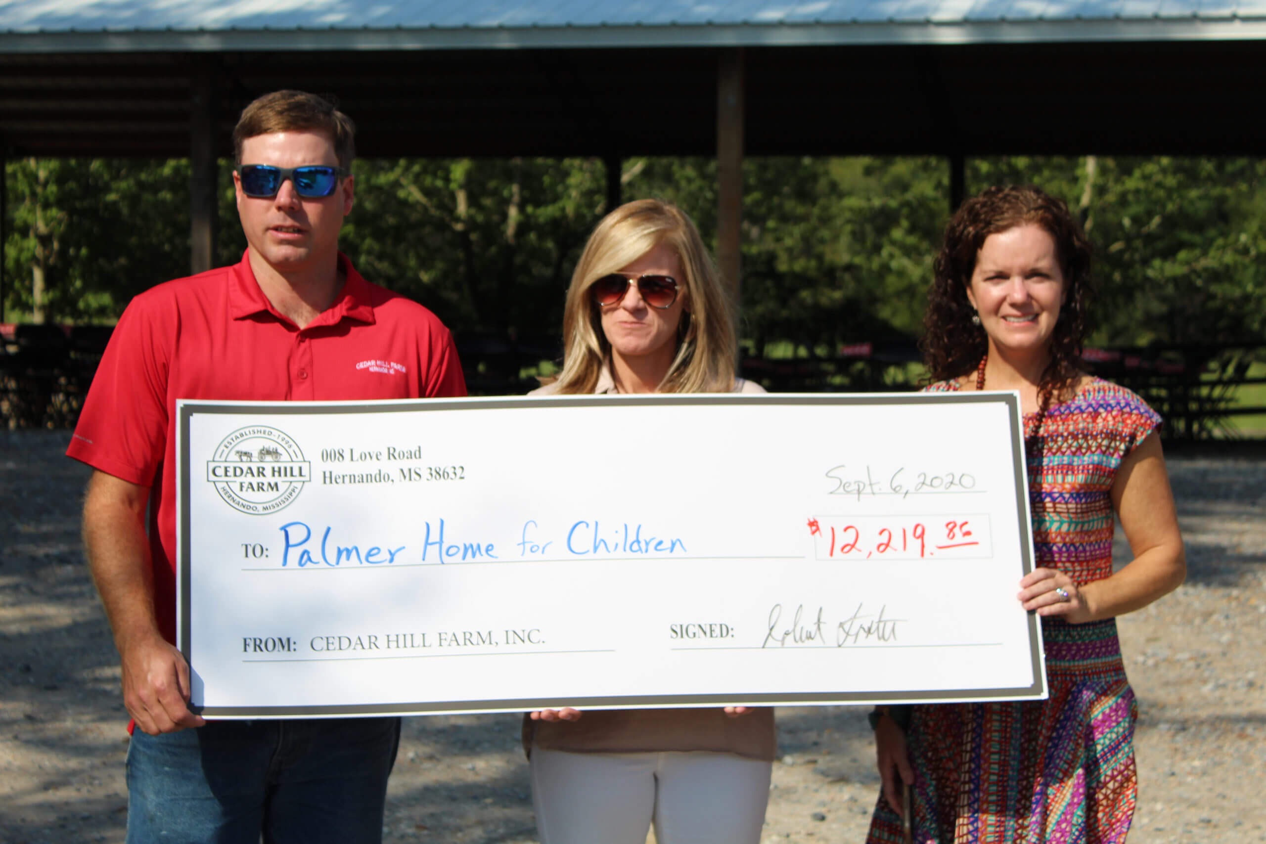 Fireworks on the Farm donates to Palmer Home for Children
