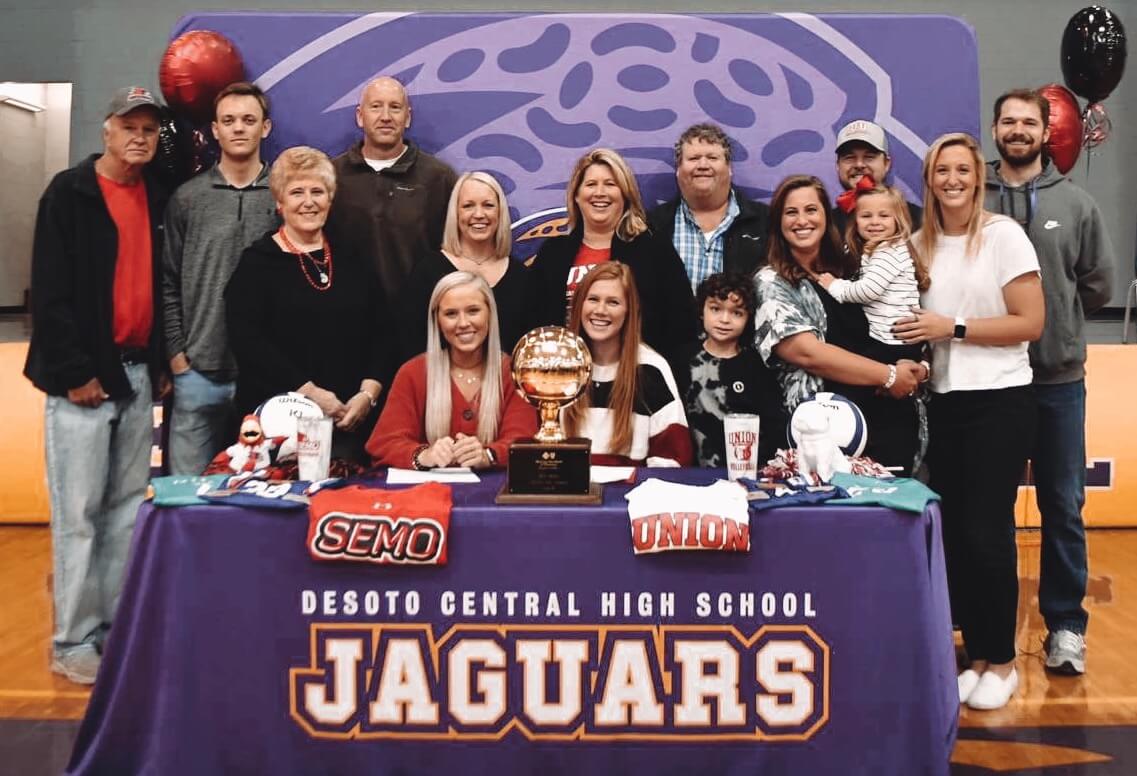 Lady Jags Hatcher and Tacker sign volleyball scholarships
