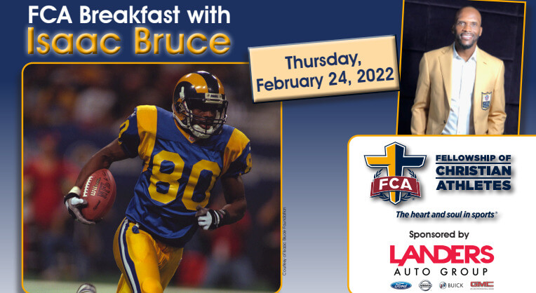 Isaac Bruce to speak at FCA breakfast