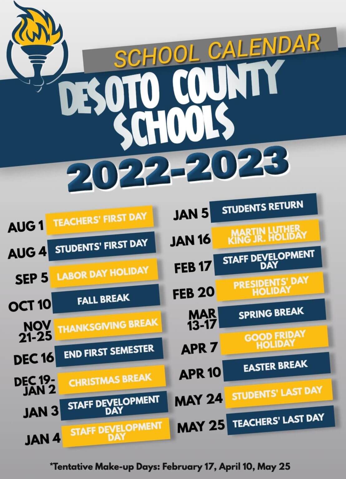School calendar approved for 202223