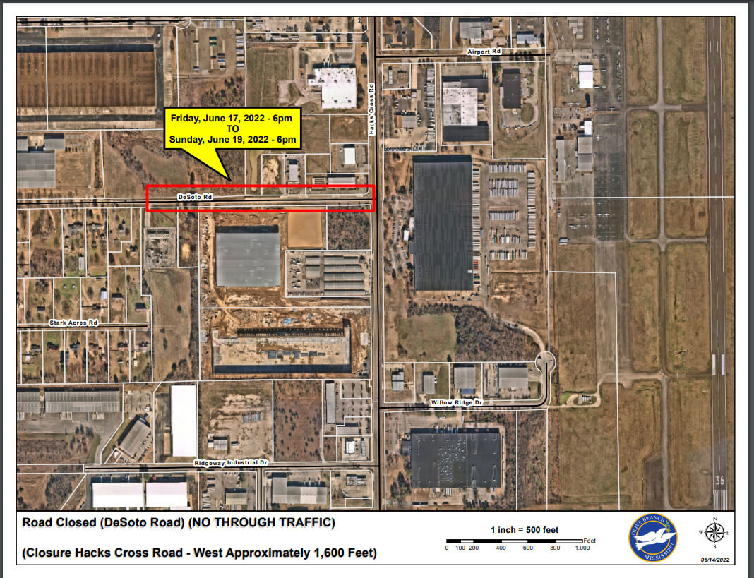 Olive Branch street to close for construction work DeSoto County News