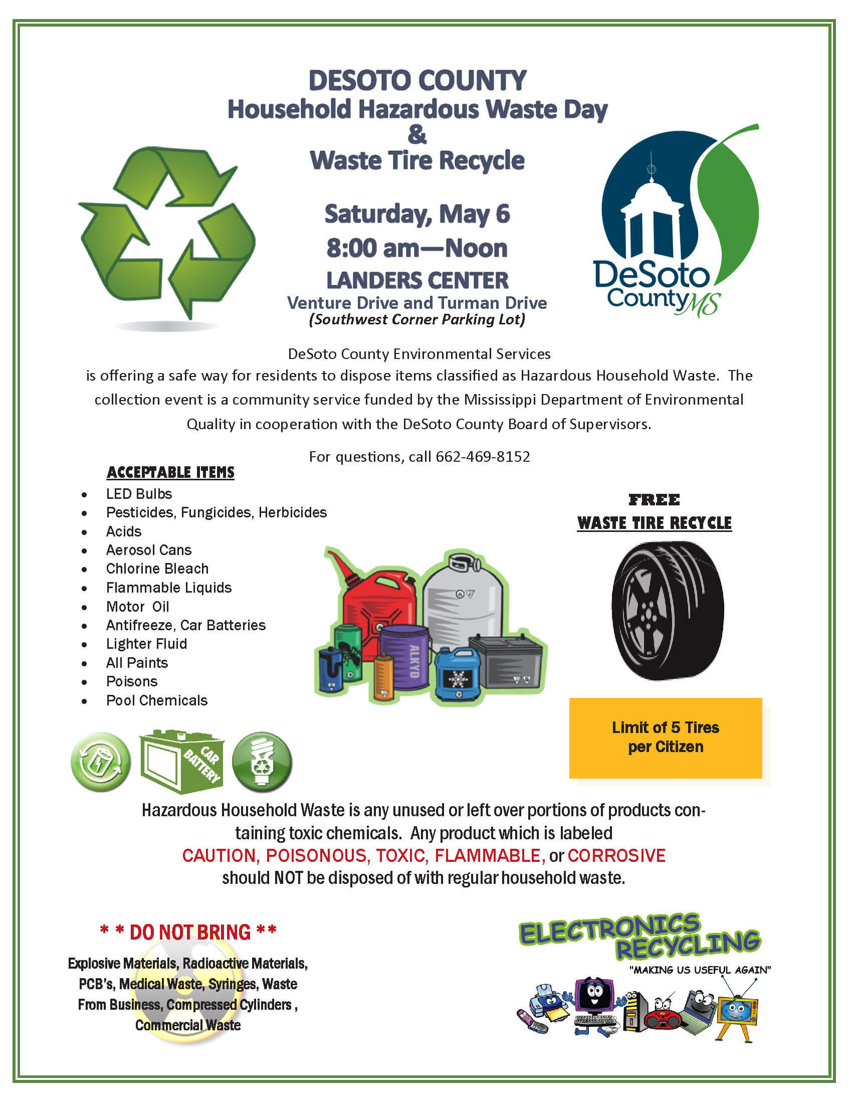 Household Hazardous Waste Day set for May DeSoto County News