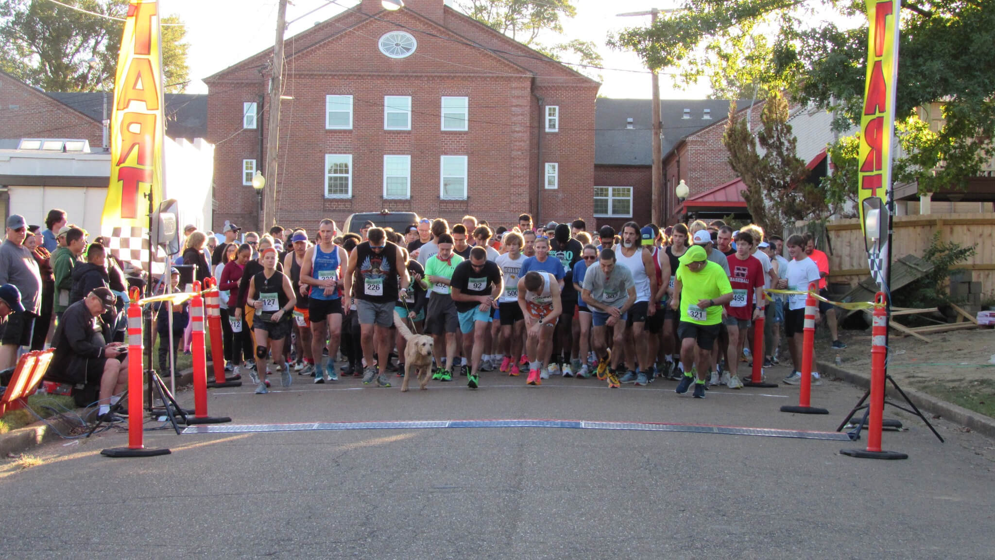 water tower 10k race start