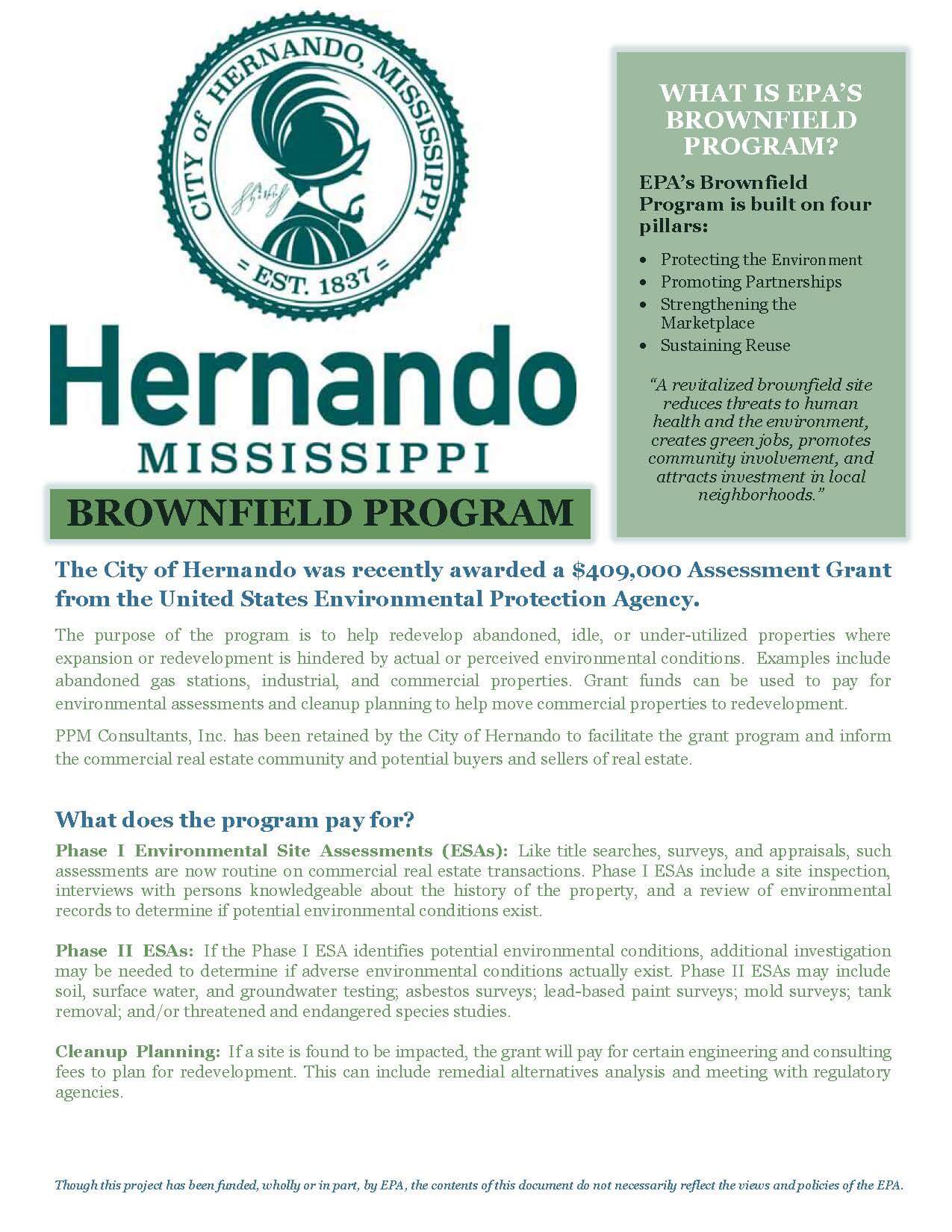 Hernando to hold meeting on Brownfields program | DeSoto County News