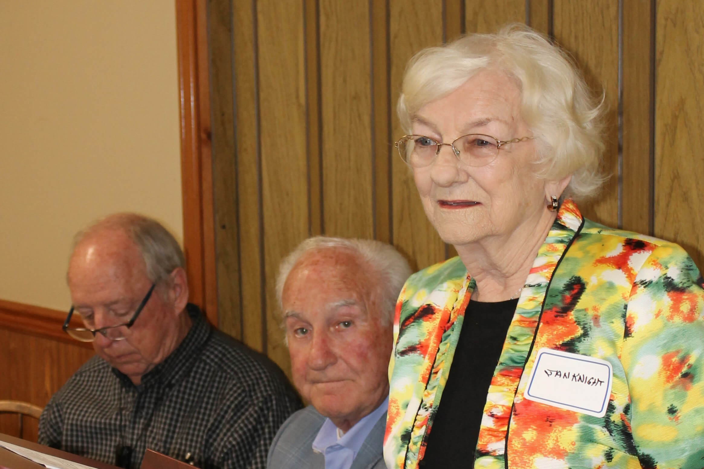 Jan Knight, Milton Kuykendall, and Dr. Randy McCoy