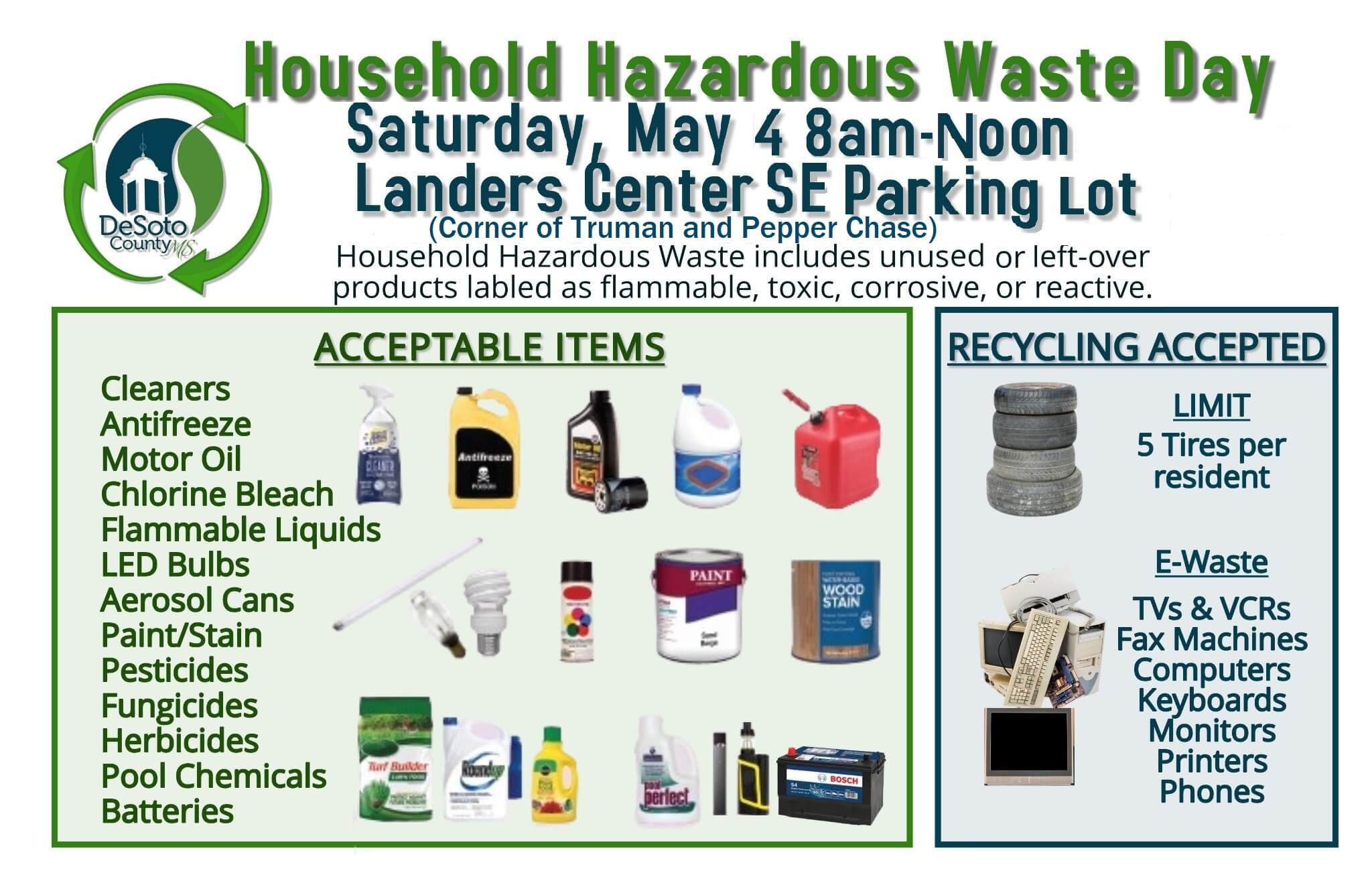 Household Hazard Waste Day set for Saturday | DeSoto County News