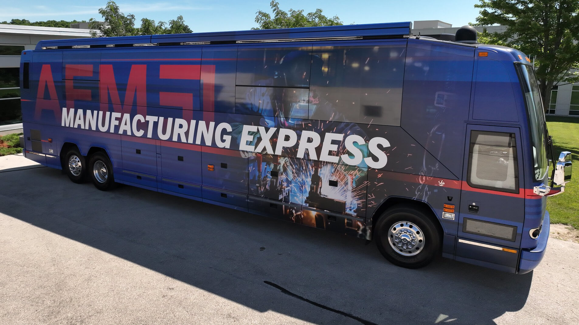 AEM Manufacturing Express stops to highlight manufacturing