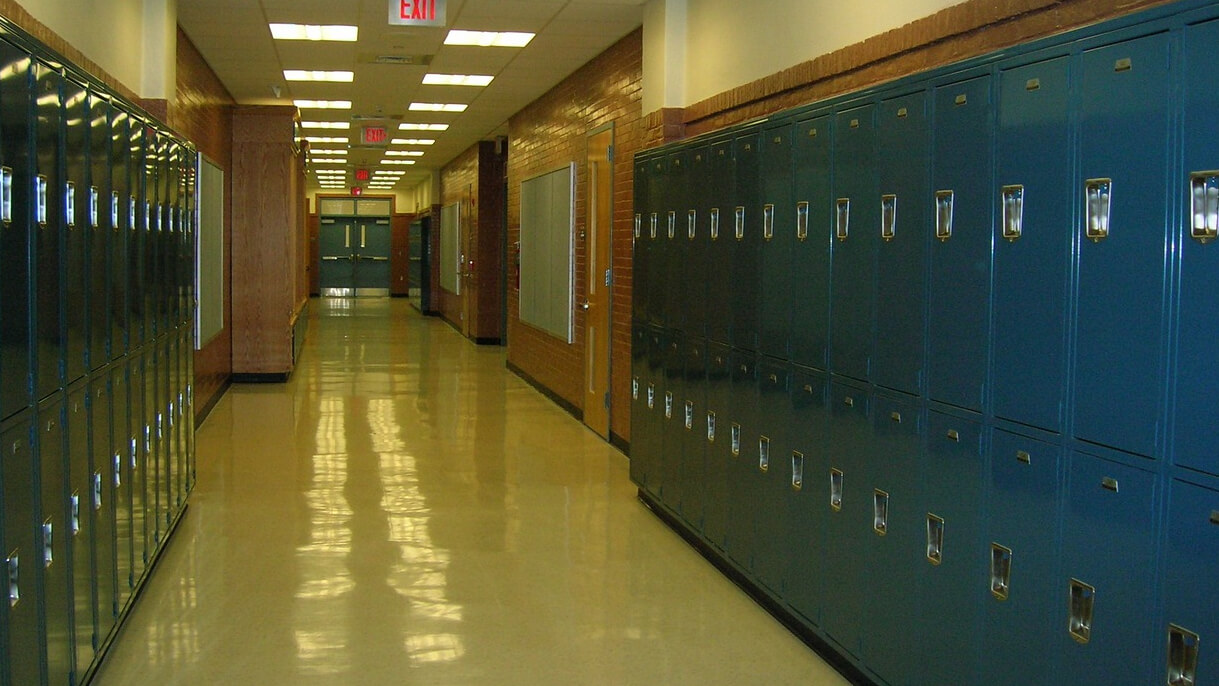 high school hallway