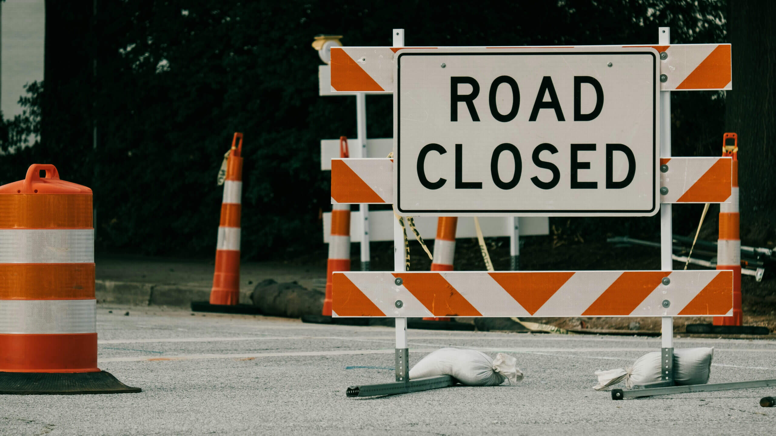 road closed sign