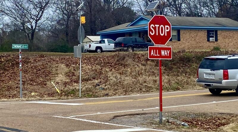 Stop signs in place at dangerous intersection