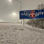 Welcome to Mississippi sign in snow