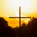 Cross at sunrise