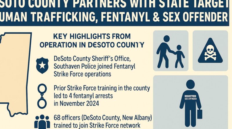DeSoto County partners with state to target human trafficking, fentanyl & sex offenders