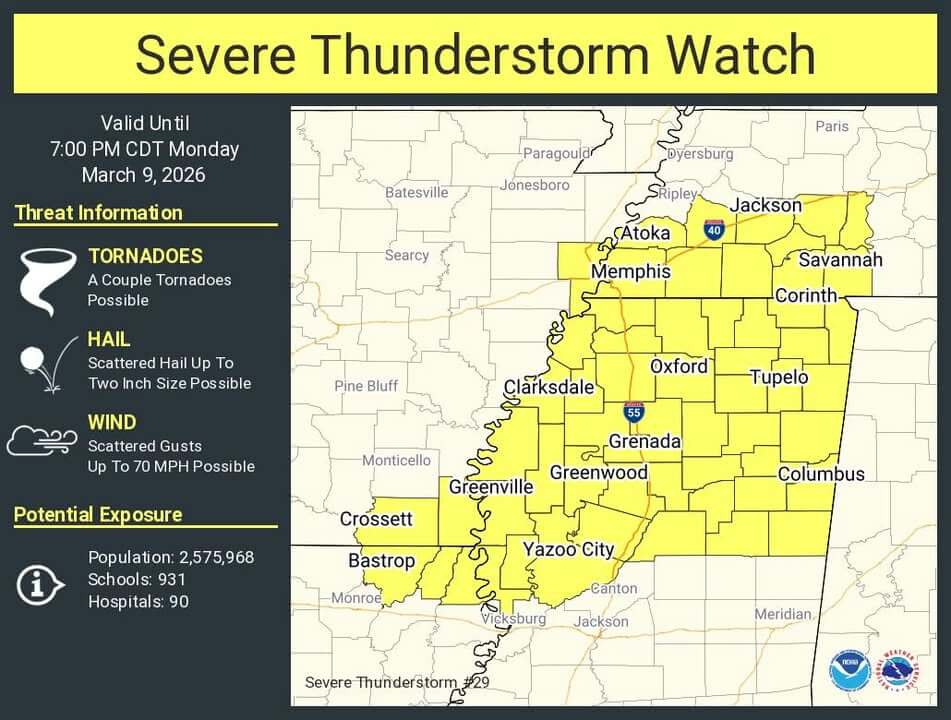 Severe thunderstorm watch in effect until 7 p.m.; residents urged to ...