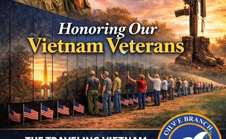 Olive Branch to host Traveling Vietnam Memorial Wall June 4-8, 2026 Today, we honor the courage, sacrifice, and service of the men and women who served during the Vietn