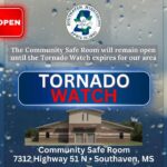 Tornado watch issued until 5 a.m.; safe room opened TORNADO WATCH