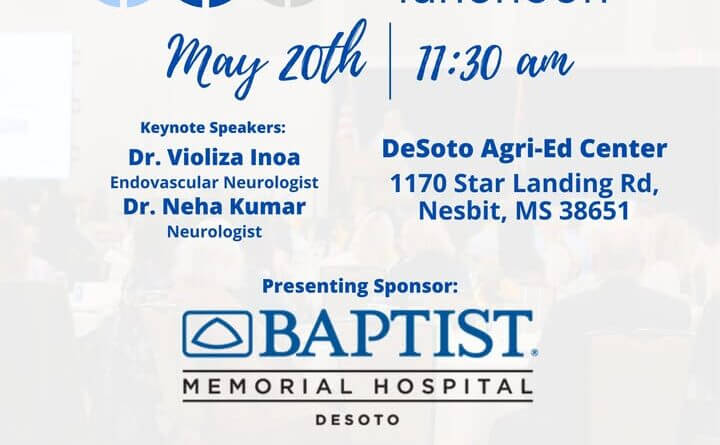 Baptist Memorial Hospital-DeSoto to sponsor May 20 quarterly luncheon Make plans to join us on May 20th for our Quarterly Luncheon, proudly sponsored by Baptist Memorial