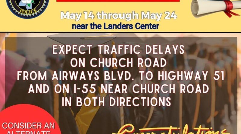 Olive Branch officials warn of heavy traffic near Landers Center during graduations We're excited to celebrate our 2026 Graduates