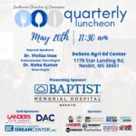 Baptist Memorial Hospital-DeSoto sponsors quarterly luncheon May 20 Make plans to join us on May 20th for our Quarterly Luncheon, proudly sponsored by Baptist Memorial