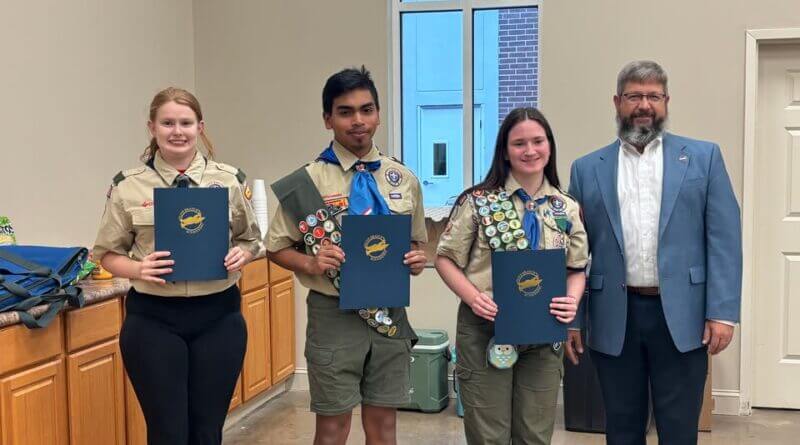 Congratulations to the three outstanding scouts of BSA Troop 234 in Olive Branch who have earned the