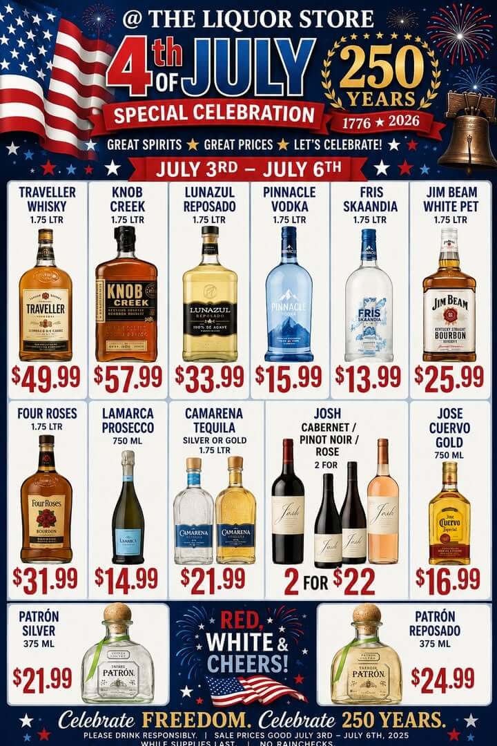 The Liquor Store Celebrates Independence Day with Special Deals