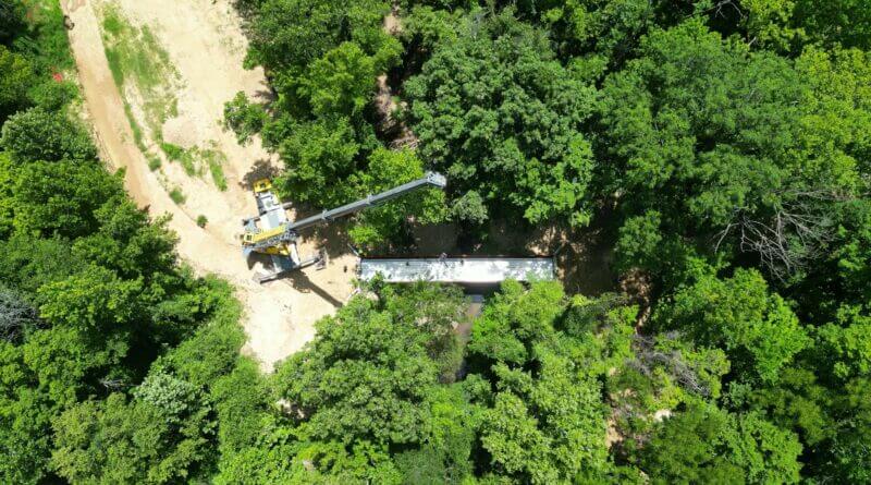 80-foot bridge installed on Lick Creek trail in Olive Branch Photos from Fisher Arnold's post