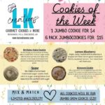 Limited jumbo cookie extras available; birthday cake sold out ✨ Extras for the week!