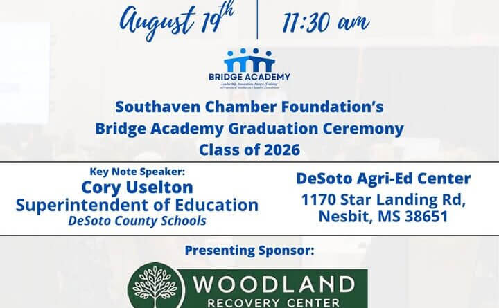Southaven Foundation to honor Bridge Academy Class of 2026 at Aug. 19 luncheon 🎓 Join us for a special celebration at our August Quarterly Luncheon!