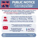 ACEN to review Northwest associate nursing program Sept. 2 We're pleased to welcome the Accreditation Commission for Education in Nursing (ACEN) to Northwest f