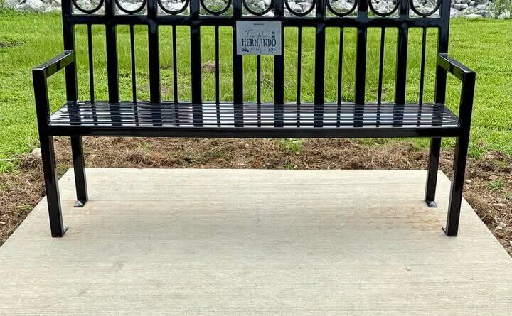 Foundation donates two benches to Kuykendall Sports & Fitness Park Photos from Hernando Parks's post