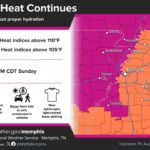 Olive Branch Officials Urge Heat Safety, Warn Against Leaving Children, Pets in Vehicles Photos from US National Weather Service Memphis Tennessee's post