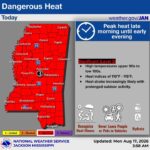 Olive Branch officials warn of dangerous heat across Mississippi Stay safe and stay cool, Olive Branch