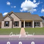 New four-bedroom home with private master suite under construction in Scott Meadows This open-concept layout features 4 bedrooms, including a private master suite