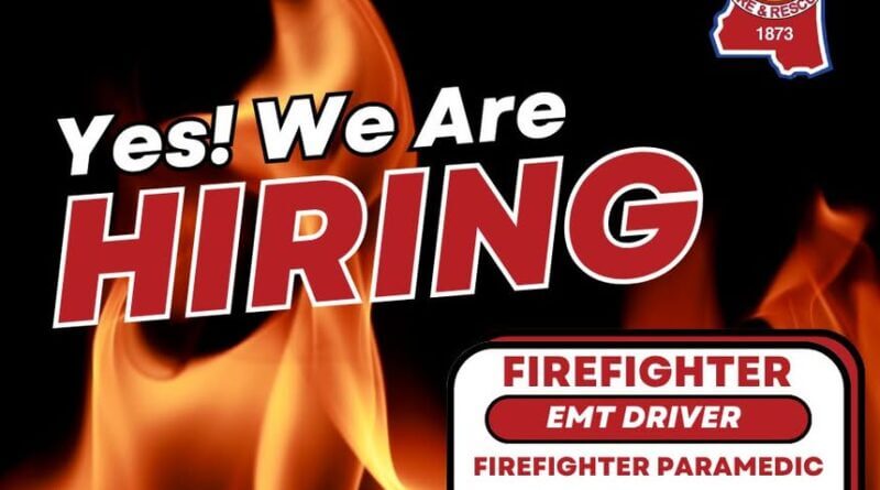 Olive Branch seeks applicants for EMT driver, firefighter roles Olive Branch Fire Dept is now accepting applications!