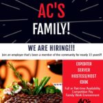 ACS Steakhouse seeks staff in Hernando We've got a few openings!