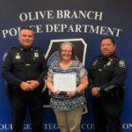 Lieutenant Shelia Mynatt recognized for 31 years of service Image supplied with the Olive Branch Police Department RSS post