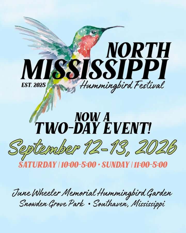 North Mississippi Hummingbird Festival set for next weekend