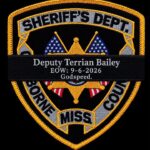 Claiborne County Sheriff Department Mourns Deputy Terrian Bailey Image supplied with the Olive Branch Police Department RSS post