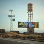 DeSoto County DA Billboard: 'We Don't Catch and Release' Roadside billboard beside a highway, illustrating the new DeSoto County DA billboard