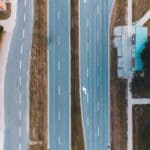 $44M Grant to Widen I-55 in DeSoto County to 10 Lanes Aerial view of a multi-lane divided road, illustrating the planned I-55 DeSoto County widening project