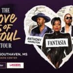 Fantasia Bringing Love of Soul Tour to Southaven's Landers Center April 10 The Love of Soul Tour graphic featuring Fantasia, Anthony Hamilton and October London, coming to Landers Center in Southaven on April 10