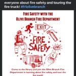 Olive Branch Fire Department to Teach Fire Safety at B.J. Chain Public Library on Oct. 7 Screenshot