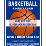 Basketball registration open for boys and girls ages 7-12 Image supplied with the Olive Branch Parks and Recreation RSS post