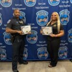 Horn Lake police recognize Officer Mabry and Telecommunicator Eskridge for service anniversaries Image supplied with the Horn Lake Police Department RSS post