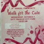 Breast Cancer Walk Set for City Park Walking Track Image supplied with the City of Olive Branch RSS post