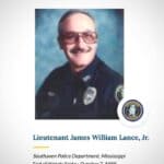 Southaven Police Department Remembers Lieutenant James William “Billy” Lance Jr. Image supplied with the Southaven Police Department RSS post