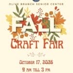 Olive Branch Senior Center to host annual fall craft festival Image supplied with the City of Olive Branch RSS post