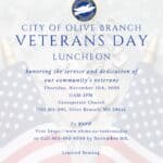 Olive Branch opens registration for Veterans Day luncheon Image supplied with the City of Olive Branch RSS post