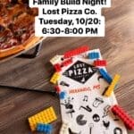 Family Build Night planned at Lost Pizza Co. in Hernando Image supplied with the Hernando Main Street Chamber of Commerce RSS post